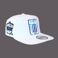 Gorra snapback 3D de alta densidad de Alianza Lima en blanco Sebashley