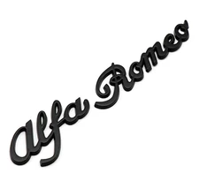 For Alfa Romeo Rear Side Fender Emblem Trunk Boot Back Badge Sticker Black