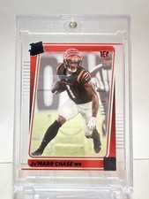 2021 Panini Clearly Donruss Ja'Marr Chase Blue /99 Rated Rookie (RC) #63 Bengals