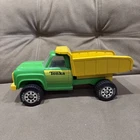 Vintage 1970’s Tonka Green and Yellow Dump Truck Pressed Steel Model # 13190
