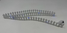 Christmas Village White Fencing Bendable Fence Light Up Illuminated Blue Mini