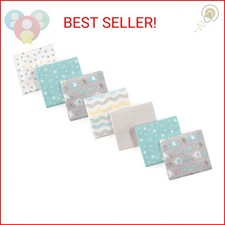 Luvable Friends Unisex Baby Cotton Flannel Receiving Blankets, Basic Elephant 7-