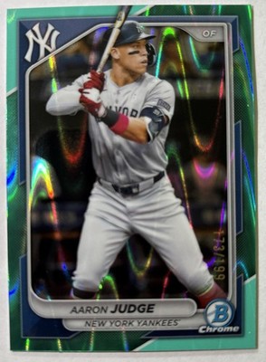 2024 Bowman Chrome Aaron Judge Aqua Raywave Refractor #/199 NY YANKEES 