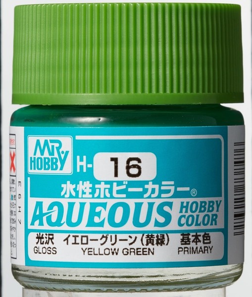 Mr Hobby - Gunze H-016 - Aqueous Hobby Colors (10 Ml) Yellow Green - Neu-image