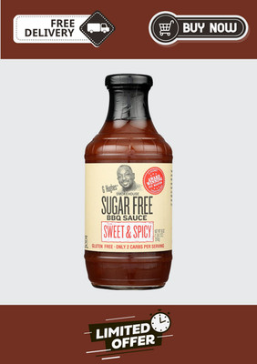 G Hughes Sugar Free BBQ Sauce Sweet & Spicy 18 oz Low Carb Gluten Free