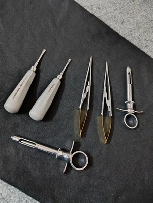 LOT OF 6 PCS HU FRIEDY Castroviejo & Serrated Elevator & Syringe
