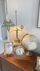 Vintage Green Tole Bouillotte Table Lamp — photo 4