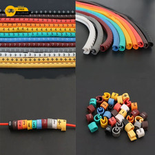 Cable Marker Wire Label EC-0 EC-1 500Pcs Mark Number Wire 0 to 9 Colored 2.5 Sqm