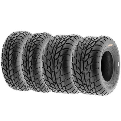 Full Set 4, SunF ATV UTV Tires 22x7-10 Front & 20x10-10 Rear Tires 6 Ply A021