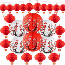 26 Pcs Hibachi Party Decorations Contains 6 Japanese Lanterns with Cherry Blosso