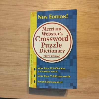 Merriam-Webster's Crossword Puzzle Dictionary Third Edition by Merriam-Webster