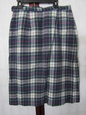 Pendleton Vintage Classic Plaid Lined Slit Back Pencil Skirt Women's Size 14