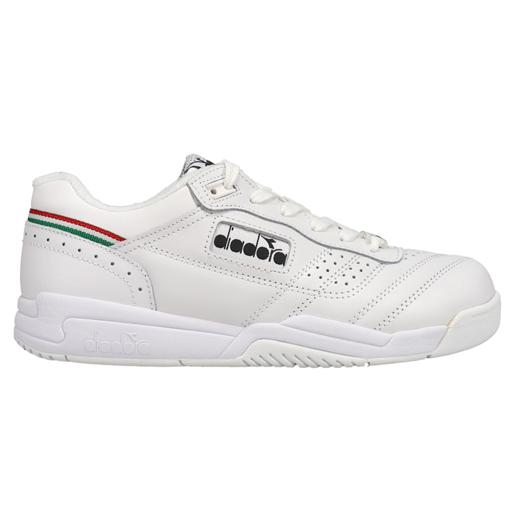 diadora Action Perforated Lace Up  Mens White Sneakers Casual Shoes 175361-20006