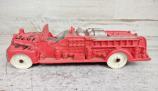 Vintage Auburn Rubber Co Fire Department Fire Engine Truck Plastic Red Vehicle