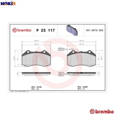BRAKE PAD SET DISC BRAKE P 23 117 FOR ALFA ROMEO ABARTH 940A2/198A1.000 1.4L