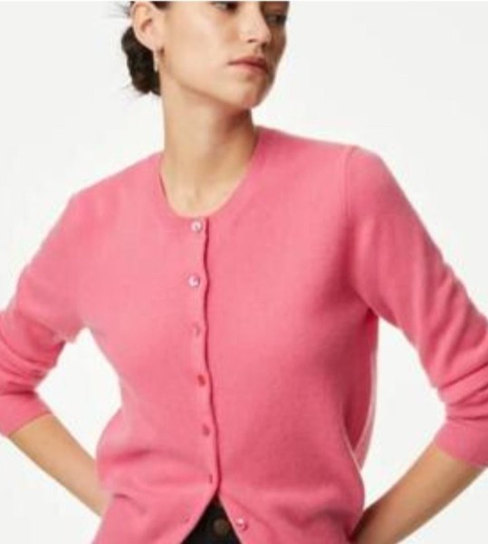 Women Boden Sweater Pink Cotton 40
