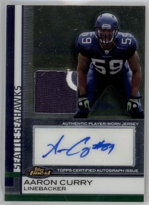 2009 Aaron Curry Topps Finest  2 Color Patch Auto  RC 80/209    #76 (B2745)
