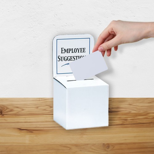 10 x 10 x 9-10" White Ballot Box 10/Bundle (Header Card Separate) - Picture 5 of 5