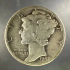 1942-D Mercury Dime 10C Silver
