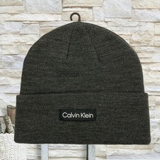NWT CALVIN KLEIN MSRP 41.99 AUTHENTIC MEN'S GRAY ONE SIZE REVERSIBLE BEANIE HAT