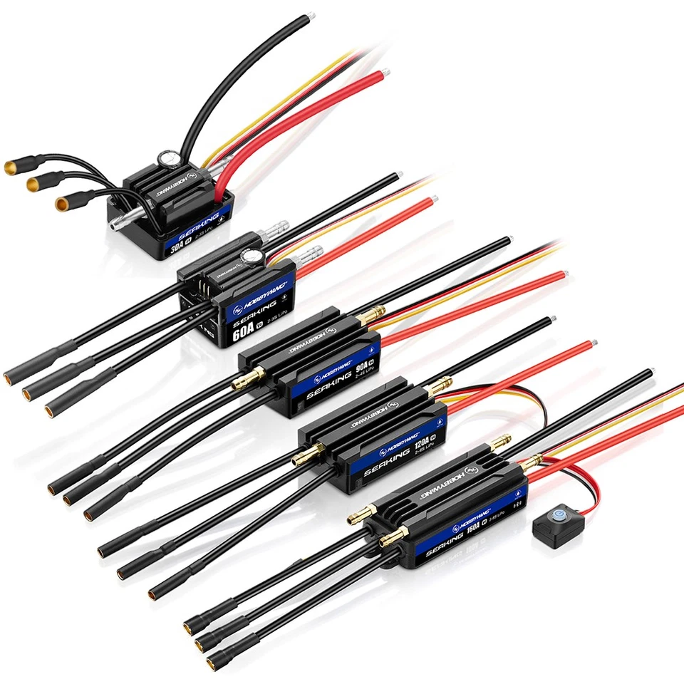 HOBBYWING Seaking V4 Sensorless Brushless ESC 30A-160A IP67 for RC Model Boats - Image 2 of 4