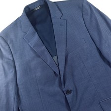 Jos A Bank Traveler Travel Tech Suit 46R Blue Slim Fit Wool Blend Pants 38x28