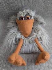 A S Puppets Emu Bird Puppet Plush Soft Toy with Squeak in Beak