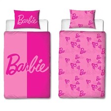 Barbie Reversible Duvet Set – Soft, Durable, Iconic Logo, 135x200cm