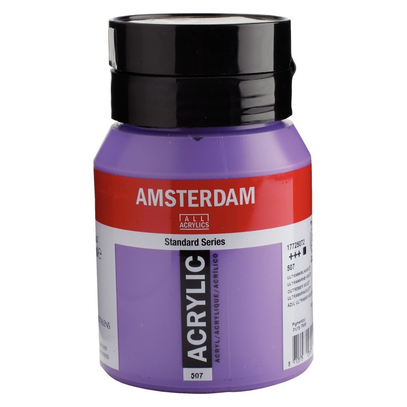 Peinture acrylique outremer violet Amsterdam 507 en pot de 500ml
