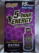 5-hour ENERGY Shot Extra Strength Grape Mega Pack 230mg Caffeine 15 Count 2/27