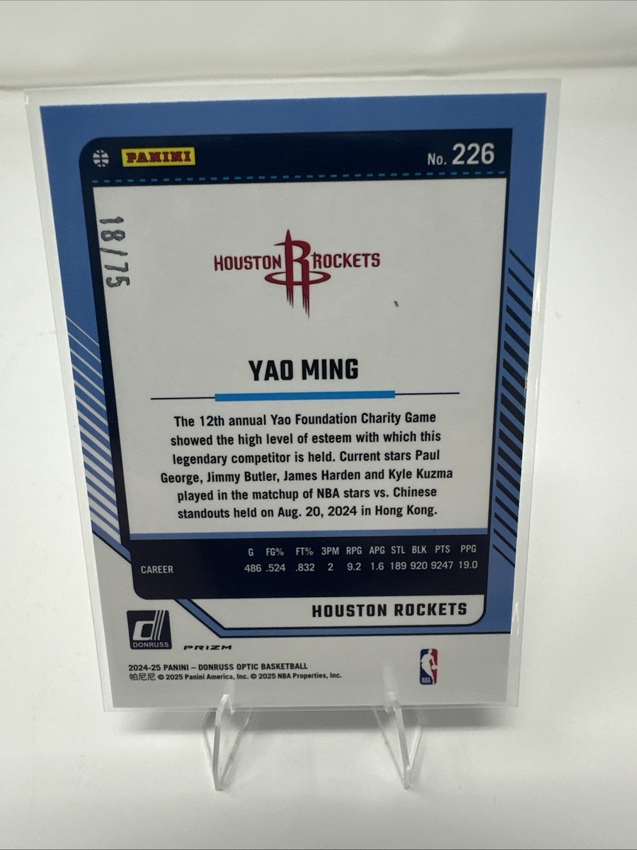 ドグラ　コンド族　バードマン 2024-25 Panini Donruss Optic - Legends Yao Ming #226 Blue Shimmer