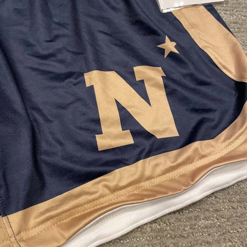 Navy Midshipmen Shorts Men Large Blue Gold NCAA Basketball Salesman Under Armour - Image 3 of 4