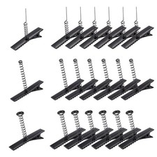 30Pcs Iron Black Alligator Hair Clips with Spring 3 Sizes Metal Hair Bow Clip...