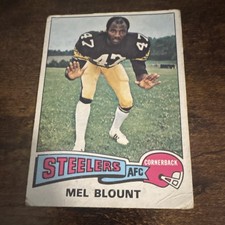 Topps 1975 #12 Mel Blount Pittsburgh Steelers NFL Football Trading Card