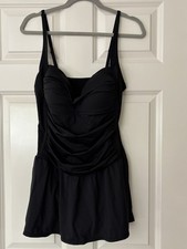 Rose Marie Reid Women One Piece Sweetheart Swimdress Black Size XXL NWT