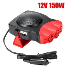 Portable Car Heater Plugs Into Cigarette Lighter 12V 150W Defrosts Defogger