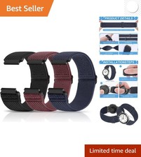 Adjustable 16mm-24mm Stretchy Nylon Watch Bands - Quick Release for All Styles