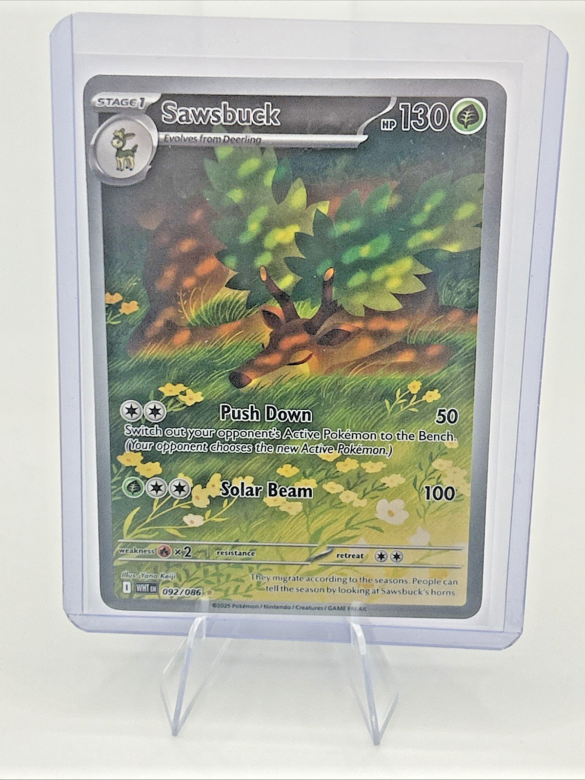 Sawsbuck 092/086 Sv: White Flare Holo Mint