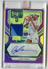 2024 Panini Select WNBA ANGEL REESE RC PURPLE PRIZM JERSEY PATCH RELIC AUTO /99