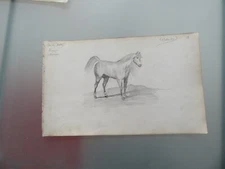 ORIGINAL DRAWING 1874 BY HENRY DOULIOT CHEVAL  