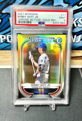 Bobby Witt Jr. - 2021 Bowman Chrome KC Royals Gold Refractor #/50 