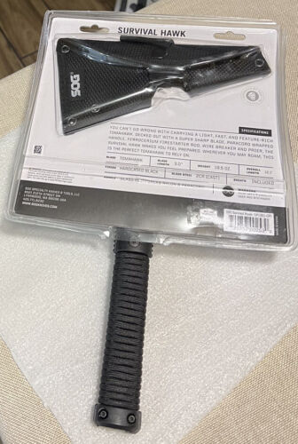 SOG Survival Hawk Stainless Steel Axe Head Blade Black GRN Handle Ax. NEW - Picture 2 of 4