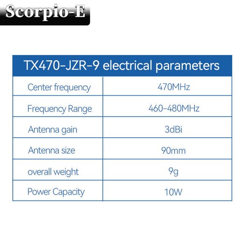 Antenne Wifi 433 MHz 3,0 dBi à gain élevé omnidirectionnelle SMA-J TX470-JZR-9 antenne aérienne - Photo 6/6