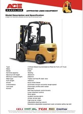 Diesel Container Spec Forklift Hire-&pound;44.99pw Buy-&pound;6,495 HP-&pound;32.44pw VAT Deposit