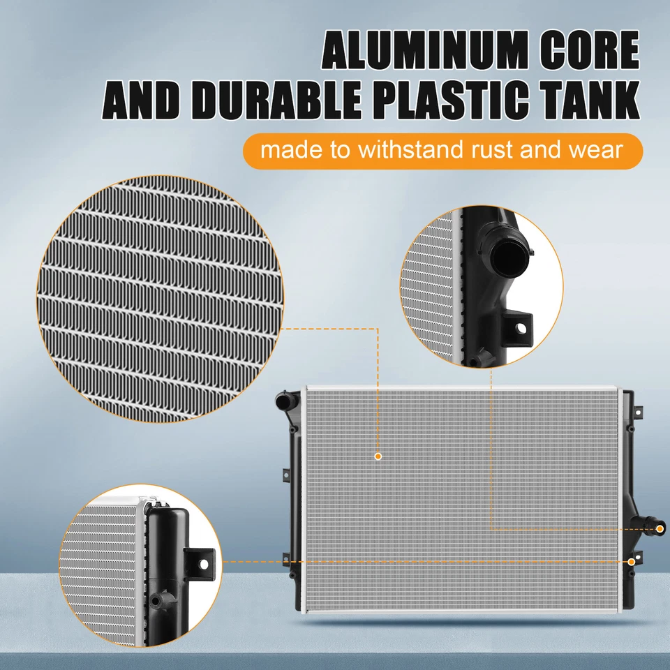 Radiador de aluminio para Volkswagen Passat Jetta Eos Golf Audi A3 TT CU2822 Foto 4 de 4