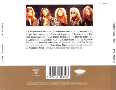 EUROPE 1982-1992 NEW CD 5099747358920| eBay