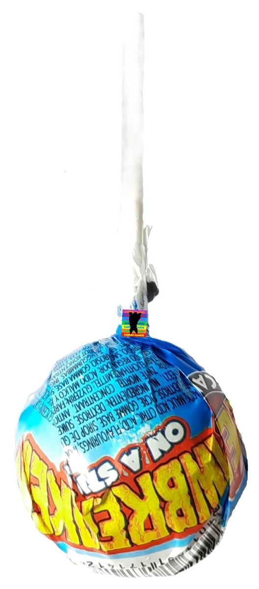 Zed Candy BLUE RAZZ Jawbreakers on a Stick VEGAN Sweets HALAL