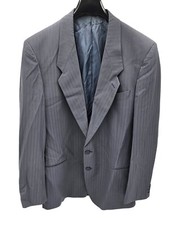 Wool Giorgio Armani Sport Jacket / Blazer Grey Pin-stripe Sz 39 Made In Italy