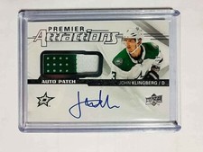 18-19 Upper Deck Premier Attractions Auto Patch #PAJK John Klingberg /99 Stars