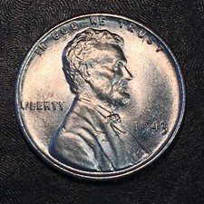 1943 Lincoln Cent Steel Wartime - Superb Uncirculated - High Quality Scans #P815